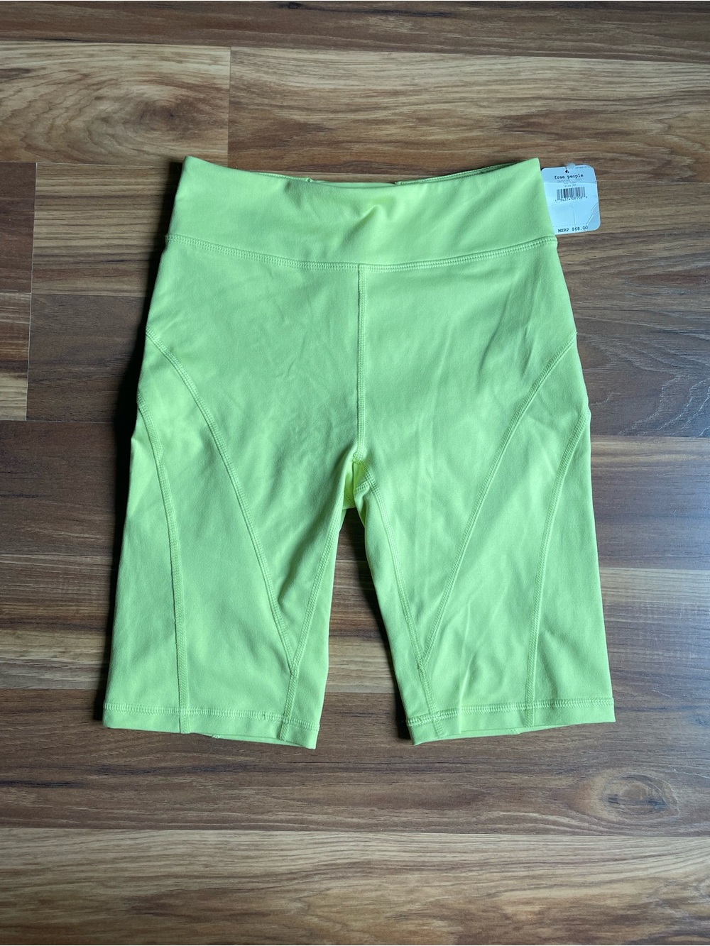 FP Movement Baby Biker Shorts Key Lime High Rise Activewear Size XS NWT